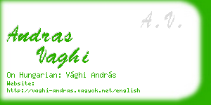 andras vaghi business card