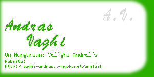 andras vaghi business card